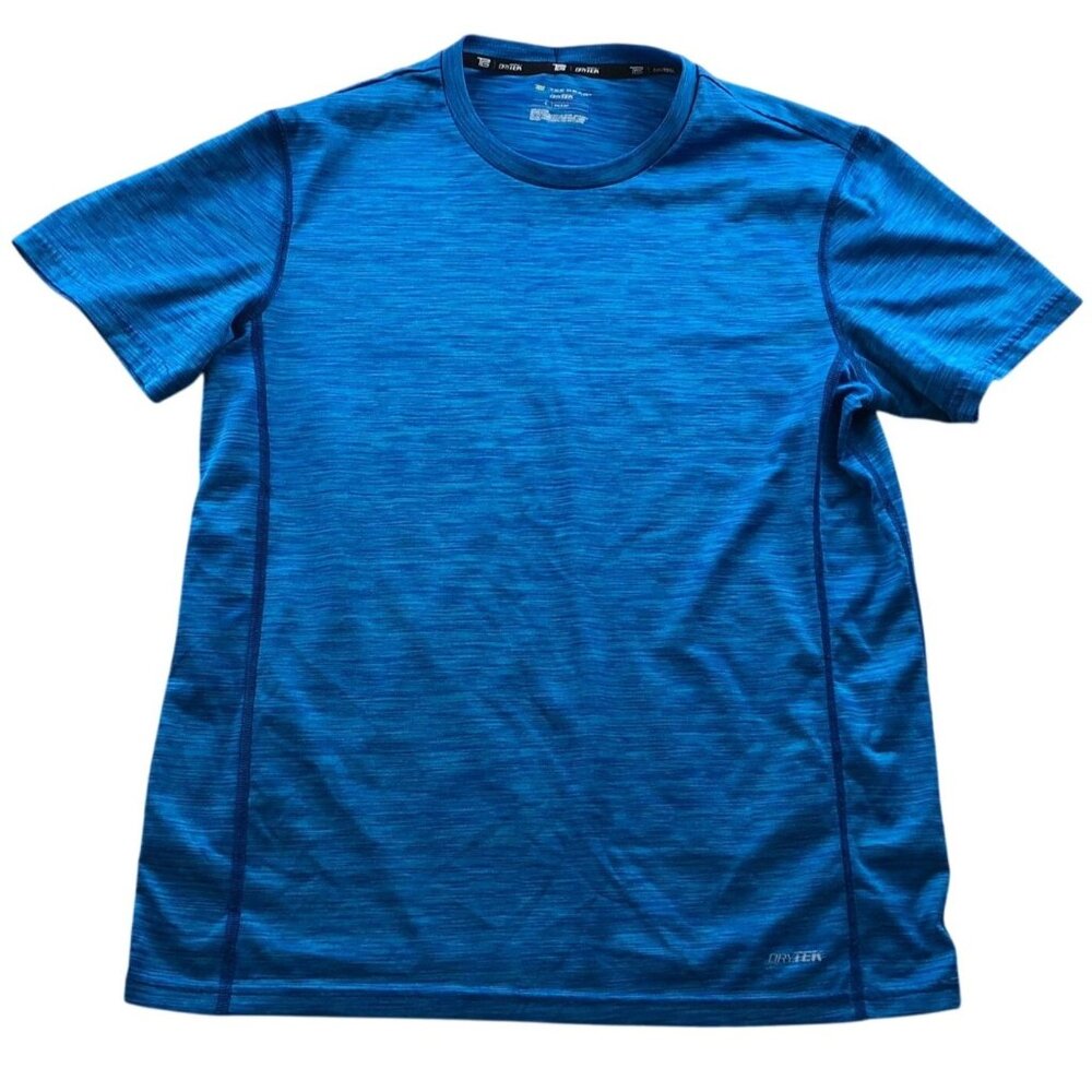 Tek Gear Mens Activewear Top Small Short Sleev DryTek Blue Athletic T-Shirt